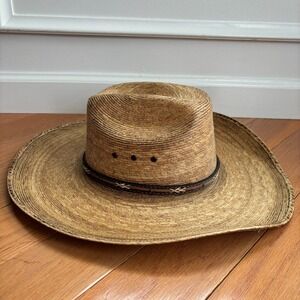 Cavender's Kids Ponderosa Palm Cattleman Crown Western Hat Cowboy Ranch One Size